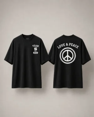T-SHIRT ENGRANAJE PEACE NEGRA