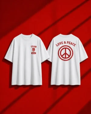 T-SHIRT ENGRANAJE PEACE BLANCA